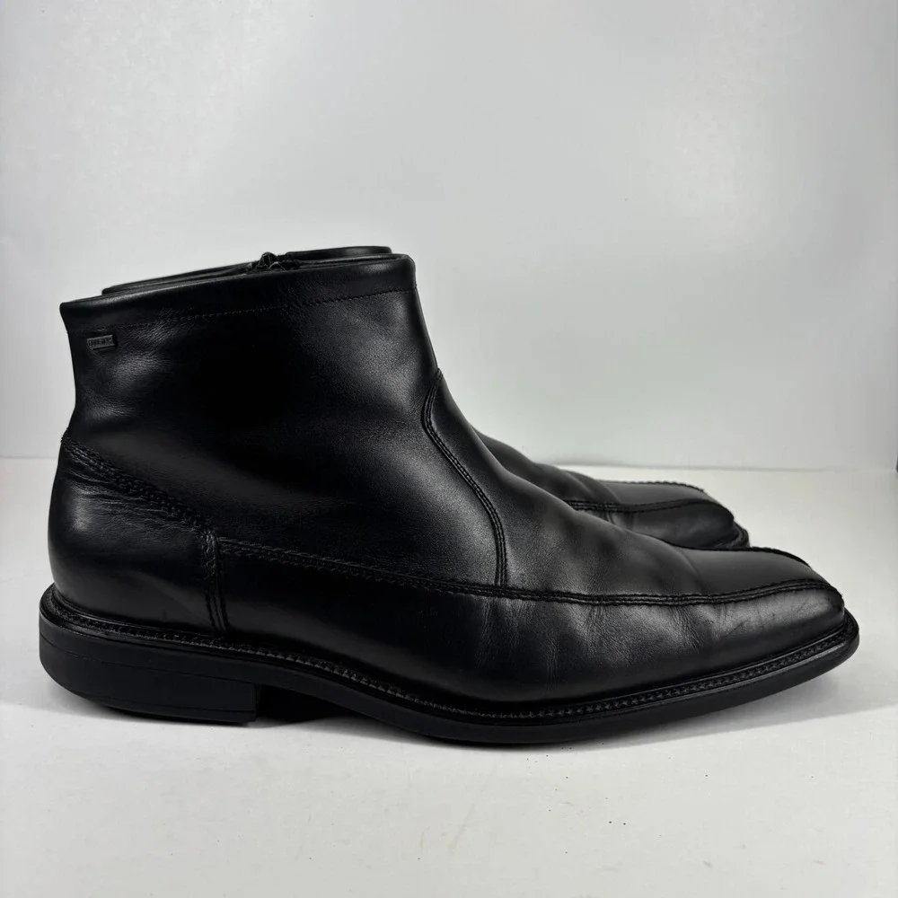 Lloyd Shoes Men's 11 Black Leather GORE-TEX Partelana Waterproof Zip Ankle Boots